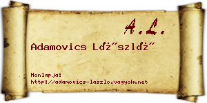 Adamovics László névjegykártya